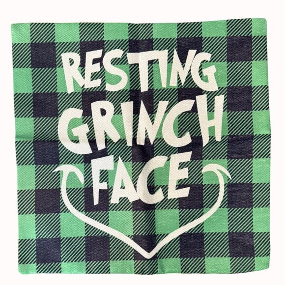 Grinch Christmas Pillow Covers Set of 2 Festive Decorative Throw Cushion Cases - Picture 4 of 12